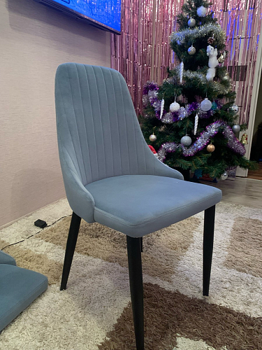 Стул на металлокаркасе Kora dark gray / black фото покупателя 30