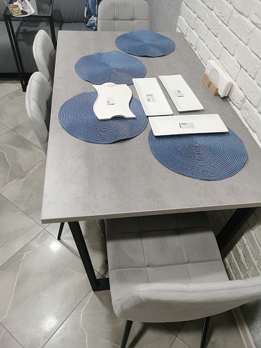 Стол раскладной Лота Лофт 120 25 мм юта / черный матовый фото покупателя 870