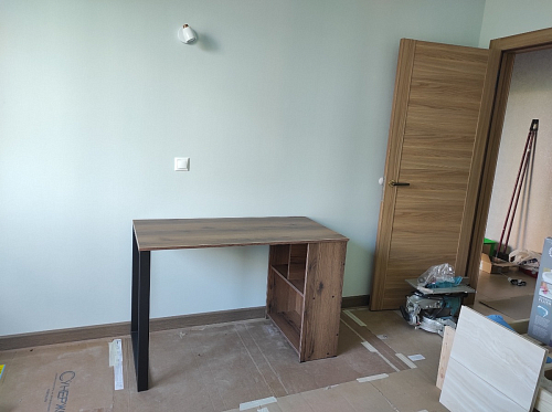 Письменный стол Битти Лофт 116х60х75 дуб делано светлый / белый матовый фото покупателя 55