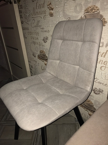 Стул на металлокаркасе Чилли синяя ткань / белый фото покупателя 379