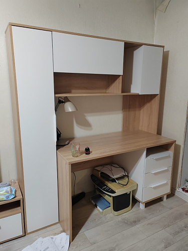 Компьютерный стол Комфорт 12.95 N дуб сонома / темно-серый фото покупателя 58