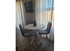 Стул на металлокаркасе Чилли синяя ткань / белый фото покупателя 43