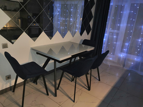 Стул на металлокаркасе Челси К бирюзовый / черный фото покупателя 150