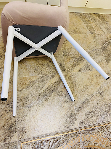 Стул на металлокаркасе Баодин velutto 12 / белый фото покупателя 5