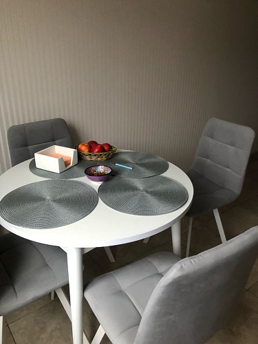 Стул на металлокаркасе Челси бежевый / белый каркас фото покупателя 122