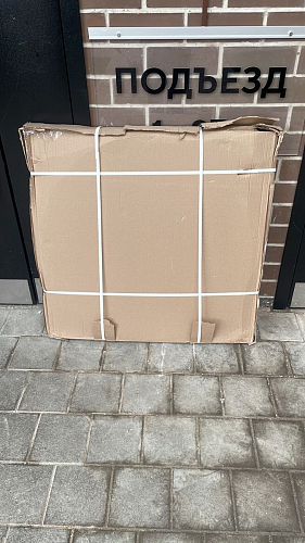 Стеклянный стол Абилин 100(140)х100х76 мрамор черный / черный матовый фото покупателя 15