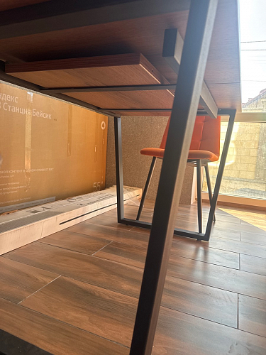 Деревянный стол Лота Лофт 120x75 дуб крафт табачный / черный матовый фото покупателя 723