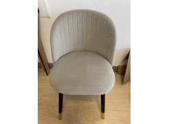 Стул на металлокаркасе Gabi 1 бежевый / черный с серебряными наконечниками фото покупателя 834