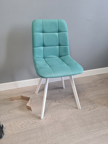 Стул на металлокаркасе Чилли К черный / зеленый фото покупателя 573