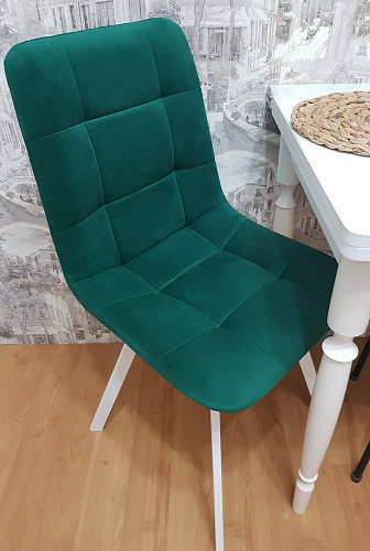 Стул на металлокаркасе Чилли зеленый / белый каркас фото покупателя 691