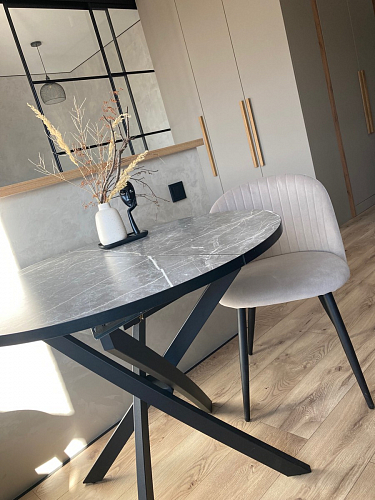 Стул на металлокаркасе Gabi 1 dark gray / black фото покупателя 235