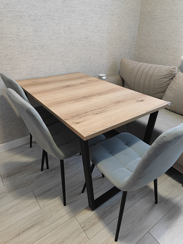 Стол Лота Лофт 120 32 мм бетон / черный матовый фото покупателя 421