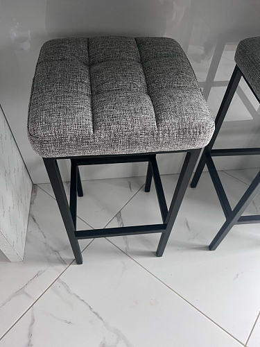 Барный стул Лофт микровелюр катания блэк / черный матовый фото покупателя 98