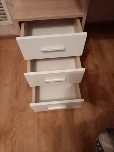 Компьютерный стол КСТ-16 левый дуб сонома / белый фото покупателя 63