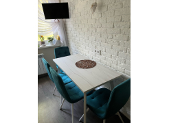 Стол Тринити Лофт 120 32 мм бетон / черный матовый фото покупателя 591