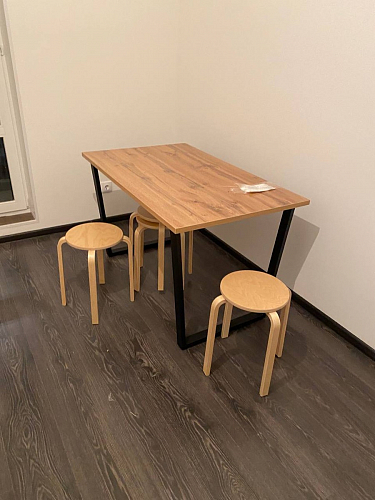 Деревянный стол Лота Лофт 120x75 дуб крафт табачный / черный матовый фото покупателя 93