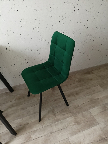 Стул на металлокаркасе Чилли синяя ткань / белый фото покупателя 469