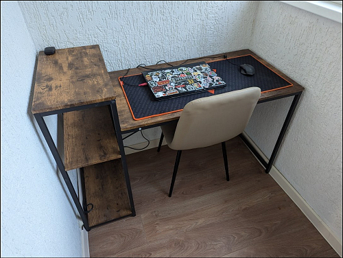 Письменный стол Wd-15/Вд-15 burnt/обгоревшее дерево фото покупателя 5