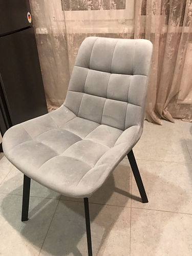 Стул на металлокаркасе Челси велюр коричневый / черный каркас фото покупателя 234