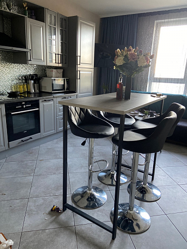 Барная стойка Дилан Лофт 120х40х90 бетон светлый фото покупателя 106