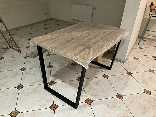 Деревянный стол Лота Лофт 140х80 черный матовый / бетон светлый фото покупателя 1017