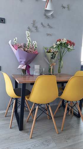 Деревянный стол Лота Лофт 120x75 дуб крафт табачный / черный матовый фото покупателя 489