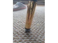 Стул на металлокаркасе Gabi 1 бежевый / черный с серебряными наконечниками фото покупателя 456