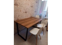 Деревянный стол Лота Лофт 120(160)х75 черный матовый / бетон светлый фото покупателя 905