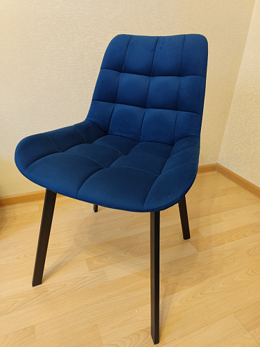 Стул на металлокаркасе Челси морская волна / черный фото покупателя 209