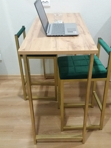 Барная стойка Дилан Лофт 120х40х90 бетон светлый фото покупателя 52