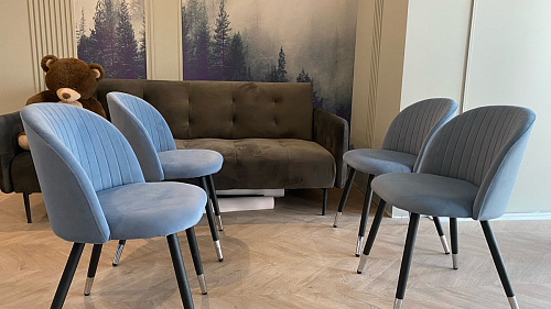 Стул на металлокаркасе Gabi latte / gold / black фото покупателя 70