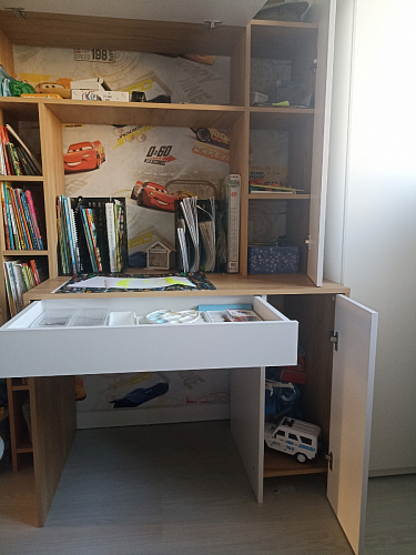 Письменный стол Комфорт 12.71 дуб золотой craft / белая аляска  - Уцененный экземпляр фото покупателя 107