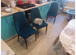 Стул на металлокаркасе Kora green / black фото покупателя 397