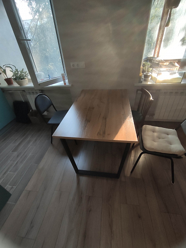 Деревянный стол Лота Лофт 140х80 черный матовый / бетон светлый фото покупателя 414