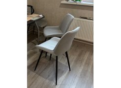 Стул на металлокаркасе Седа К крутящийся светло-серый  / белый фото покупателя 59