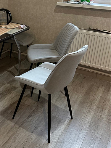 Комплект стульев Вейв 4 шт светло-серый / черный фото покупателя 59