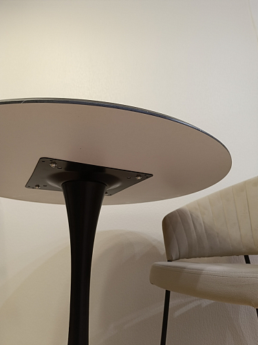 Стол Тулип 90х73 дуб вотан / белый  - Уцененный экземпляр фото покупателя 33