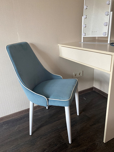 Стул на металлокаркасе Kora light blue / white фото покупателя 256