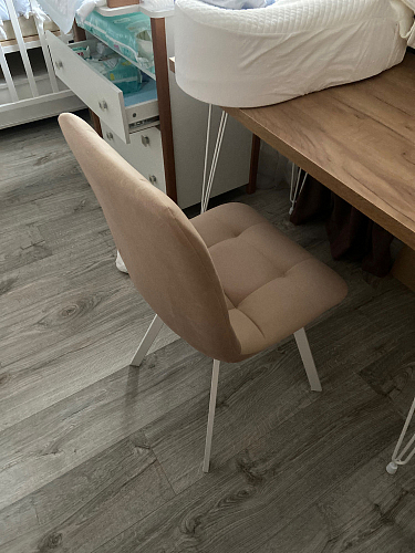 Стул на металлокаркасе Чилли К темно-серый (velutto 32) / черный фото покупателя 687