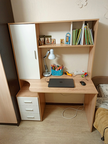 Письменный стол КСТ-16 левый венге / беленый дуб фото покупателя 17