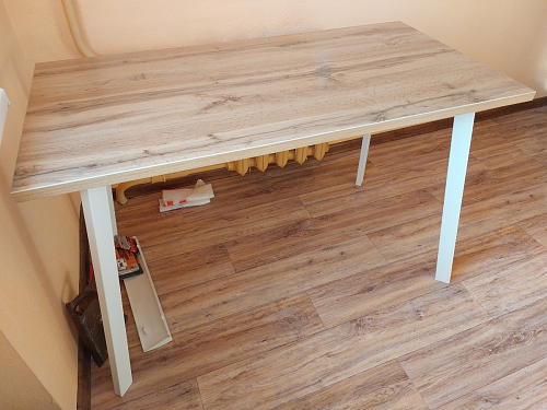 Стол Тринити Лофт 120 32 мм бетон / черный матовый фото покупателя 516