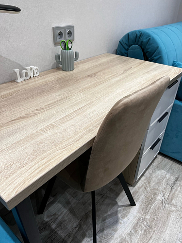 Стул на металлокаркасе Чилли черный / зеленый фото покупателя 1335