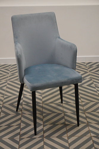 Стул на металлокаркасе Benza blue / black из шоурума 2