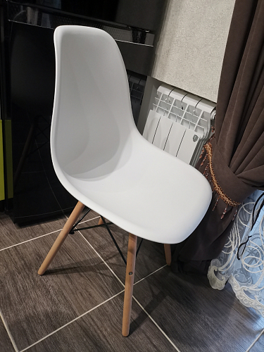 Пластиковый стул Eames PC-015 серо-голубой / дерево фото покупателя 114