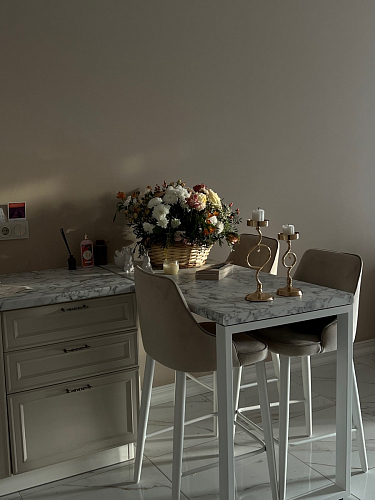 Полубарный стул Атани серо-синий / кант синий / черный фото покупателя 6