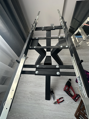 Керамический стол Бронхольм 140(200)х80х77 черный мрамор / черный фото покупателя 6