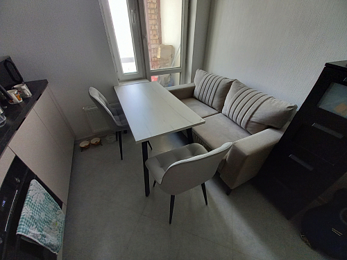 Стол Тринити Лофт 140 25 мм дуб делано темный / белый фото покупателя 222