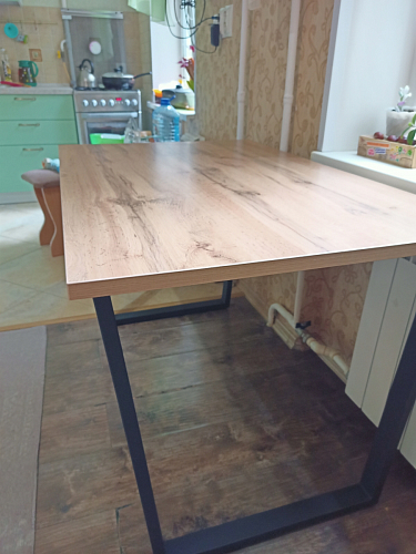 Деревянный стол Лота Лофт 140х80 дуб крафт табачный / черный матовый фото покупателя 922