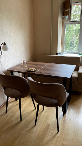 Стол раскладной Лота Лофт 120 25 мм юта / черный матовый фото покупателя 491