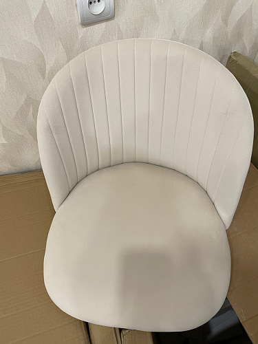 Стул на металлокаркасе Gabi dark beige / black / silver фото покупателя 478